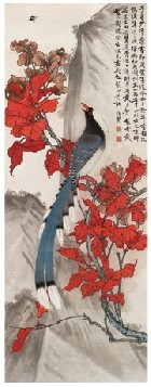 于非闇 花鸟 立轴
